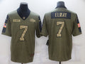 Men's Denver Broncos John Elway #7 Brown Game Player Jerseys
