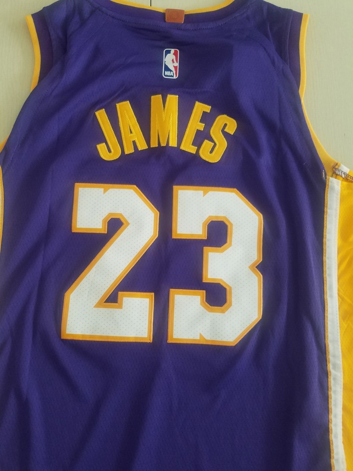 Men's Los Angeles Lakers LeBron James NBA #23 Purple Swingman Jerseys - City Edition
