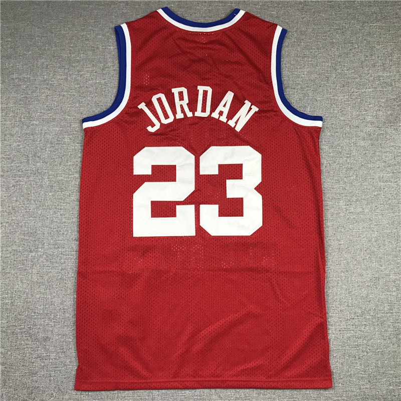 Men's 89 All Star Chicago Bulls Michael Jordan Red Hardwood Classics Swingman Jerseys