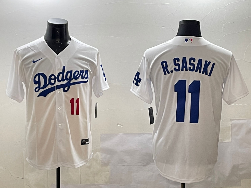 Men's Los Angeles Dodgers Roki Sasaki #11 White Home Limited Player Jerseys