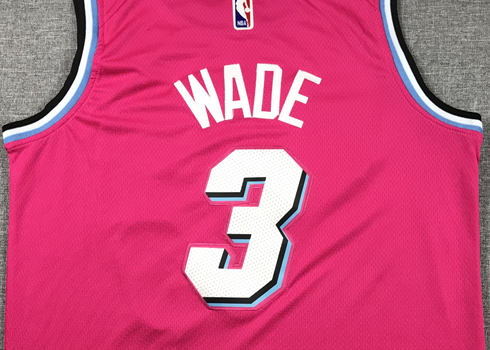 Men's Miami Heat Dwyane Wade #3 Pink Swingman Player Jerseys