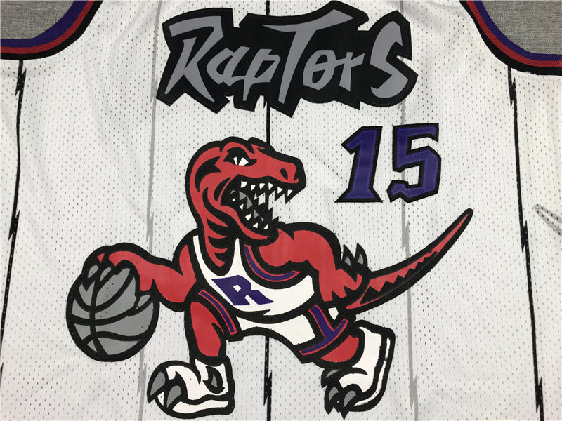 Men's Toronto Raptors Vince Carter Mitchell & Ness White Classics Jerseys