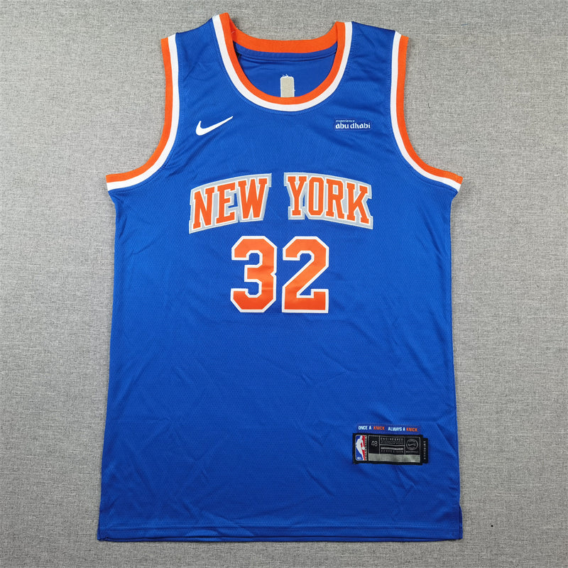 Men's New York Knicks Karl-Anthony Towns #32 Blue Swingman Jerseys - Icon Edition