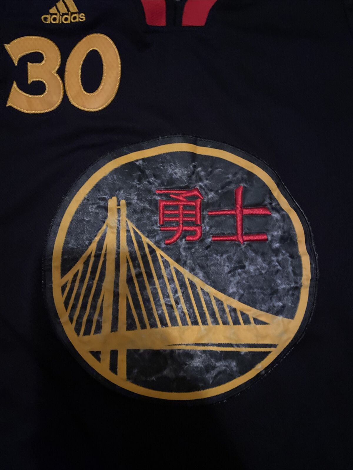 Men's Golden State Warriors Stephen Curry #30 Chinese New Year Jerseys