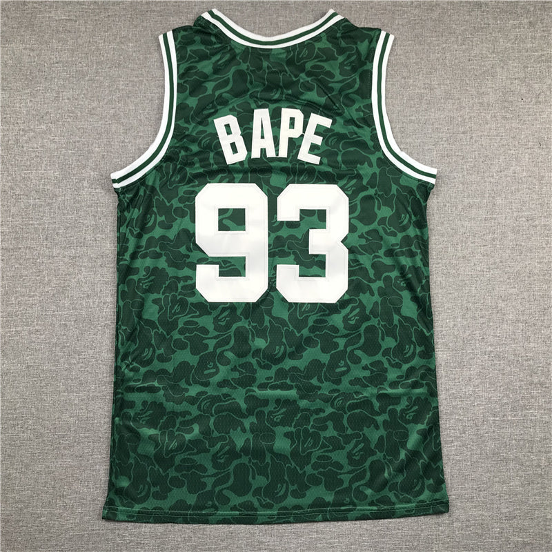 Men's Boston Celtics Bape Mitchell & Ness #93 NBA Green Player Jerseys