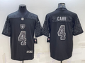 Men's Las Vegas Raiders Derek Carr #4 Black RFLCTV Limited Jerseys