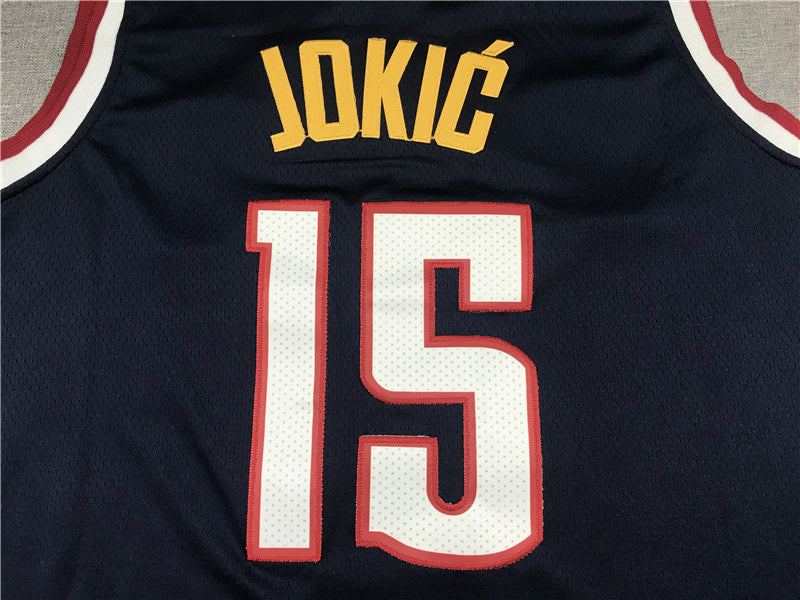 Men's Denver Nuggets Nikola Jokic #15 NBA Navy 2020/21 Swingman Jerseys