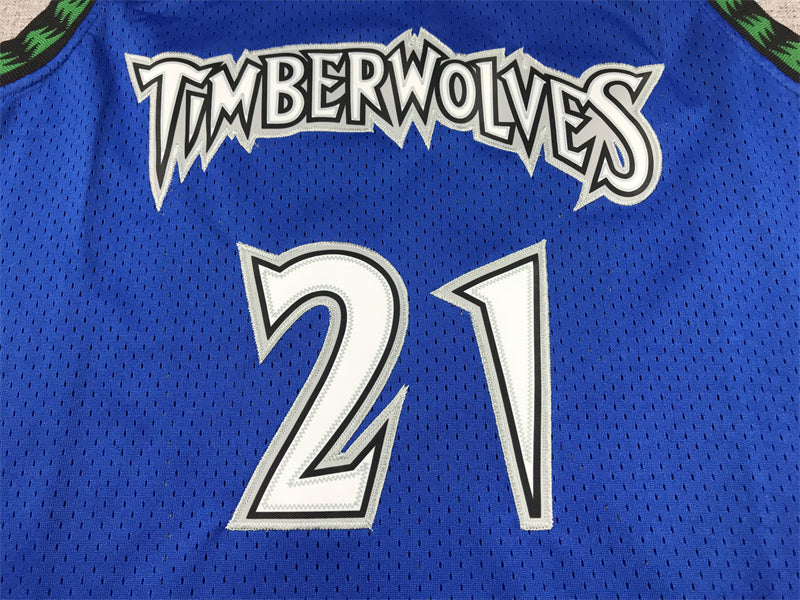 Men's Minnesota Timberwolves #21 Kevin Garnett Hardwood Classics Swingman Jerseys