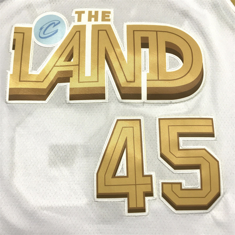 Men's Cleveland Cavaliers Donovan Mitchell #45 The Land White City Edition Jerseys