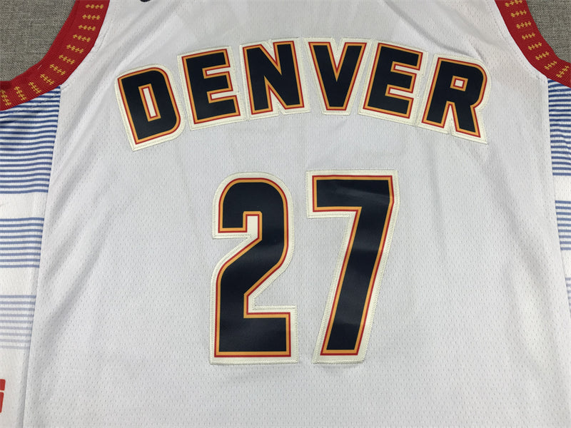 Men's Denver Nuggets Jamal Murray #27 Silver 2022/23 Swingman Jerseys - City Edition