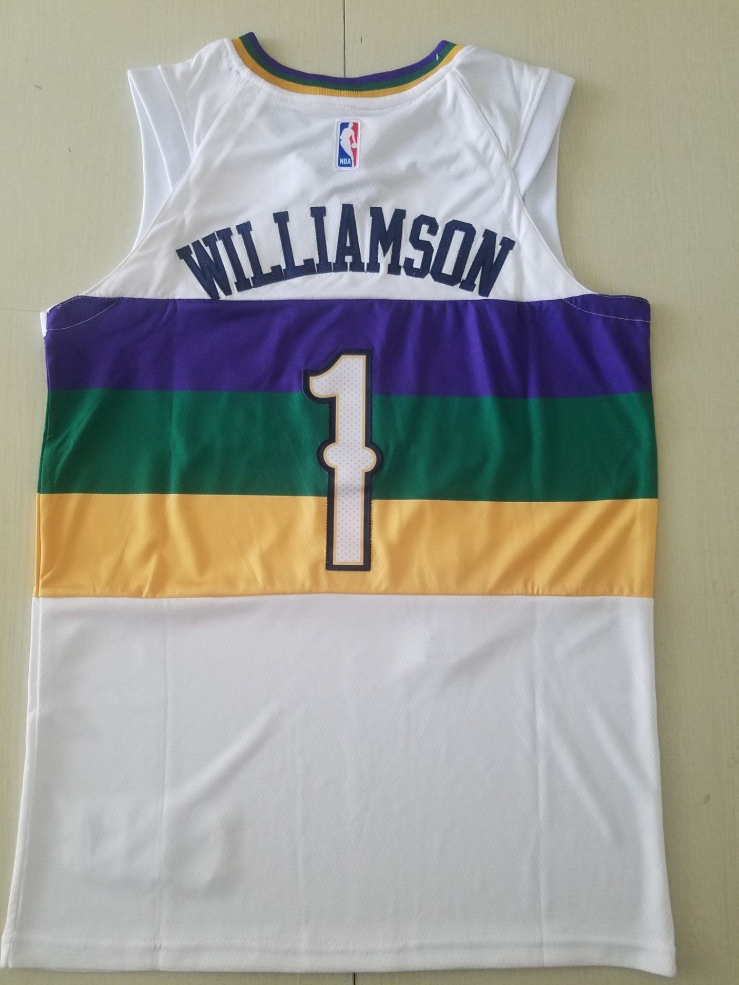 Men's New Orleans Pelicans Zion Williamson #1 NBA White Swingman Player Jerseys