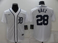 Men's Detroit Tigers Javier Baez #28 White Replica Baseball Jerseys