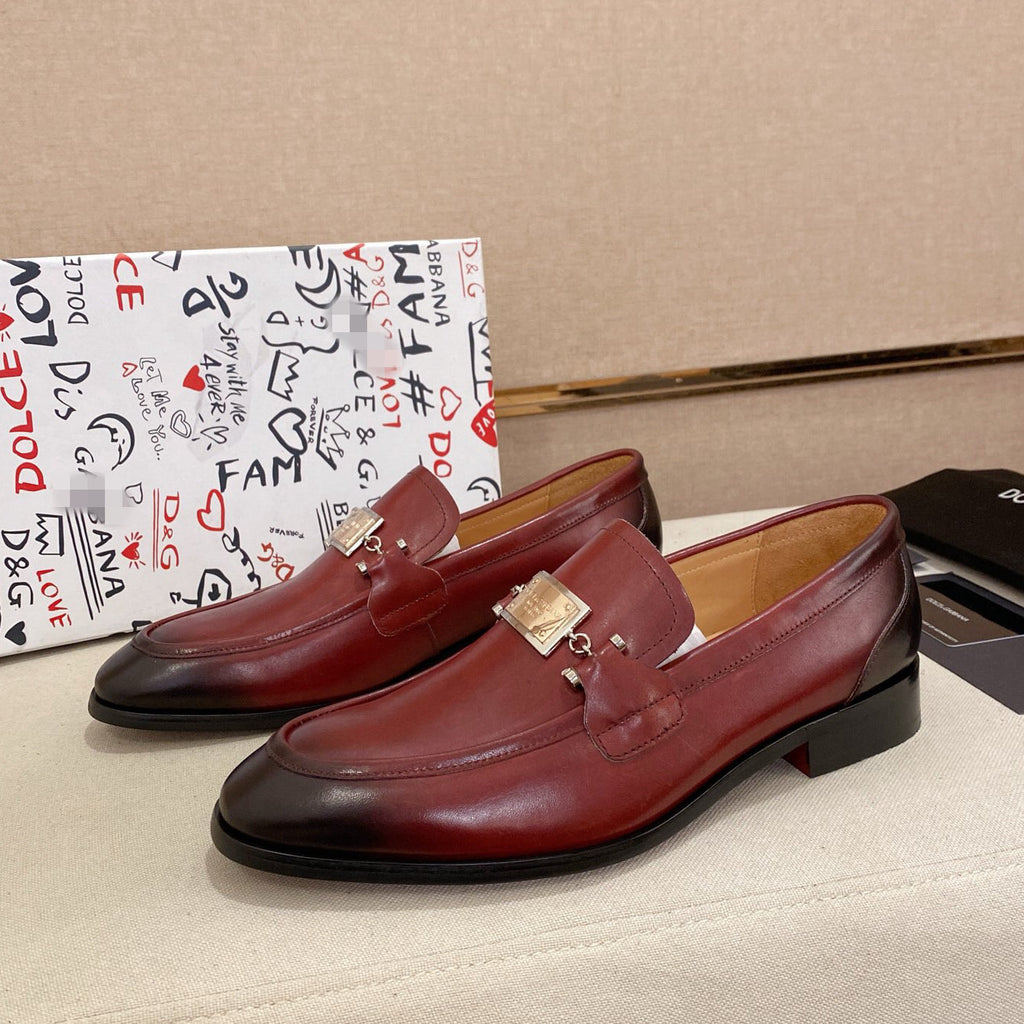 Dolce & Gabbana DG Logo Black Suede Loafers | Men's Luxury Slip-On Dress Shoes