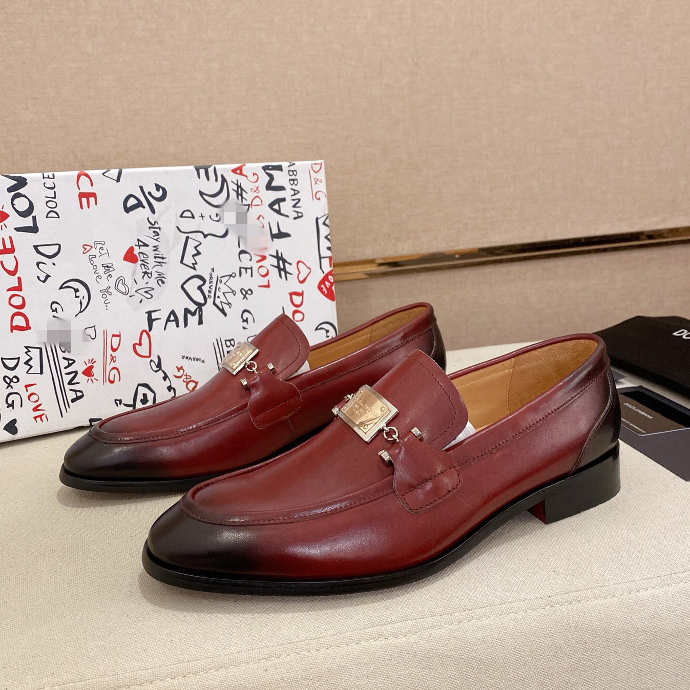 Dolce & Gabbana DG Logo Black Suede Loafers | Men's Luxury Slip-On Dress Shoes