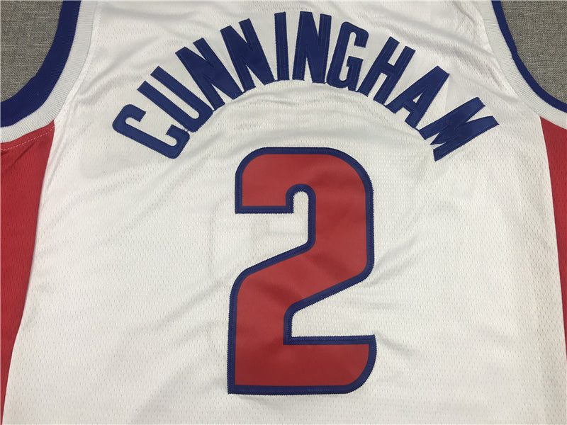 Men's Detroit Pistons Cade Cunningham White 2020/21 Swingman Fashion Jerseys