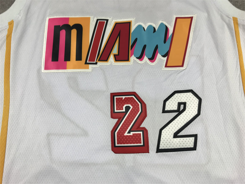 Men's Miami Heat Jimmy Butler Nike White 2022/23 Swingman Jerseys - City Edition