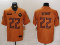 Men's Baltimore Ravens Derrick Henry #22 Brown 2023 Salute To Service Limited Jerseys