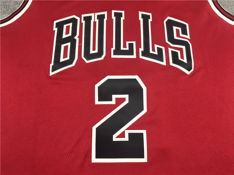 Men's Chicago Bulls Lonzo Ball #2 Red Fast Break Replica Player Jerseys