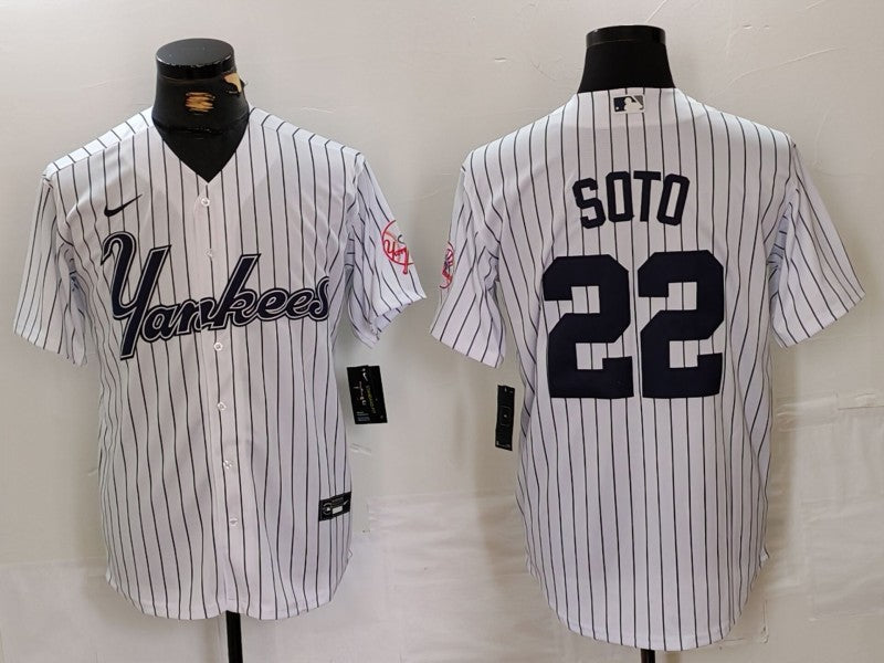Men's New York Yankees Juan Soto White Replica Player Jerseys