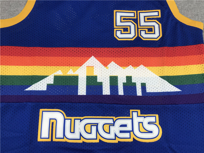 Men's Denver Nuggets Dikembe Mutombo 1991-92 Blue Hardwood Classics Swingman Jerseys