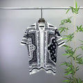 Dolce & Gabbana DG Black & White Bandana Print Short-Sleeve Shirt
