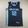 Men's Memphis Grizzlies Ja Morant #12 Navy Fast Break Replica Jerseys