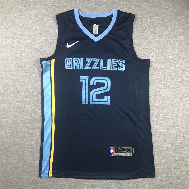 Men's Memphis Grizzlies Ja Morant #12 Navy Fast Break Replica Jerseys