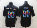 Men's San Francisco 49ers Jerry Rice #80 Black Player Game Jerseys