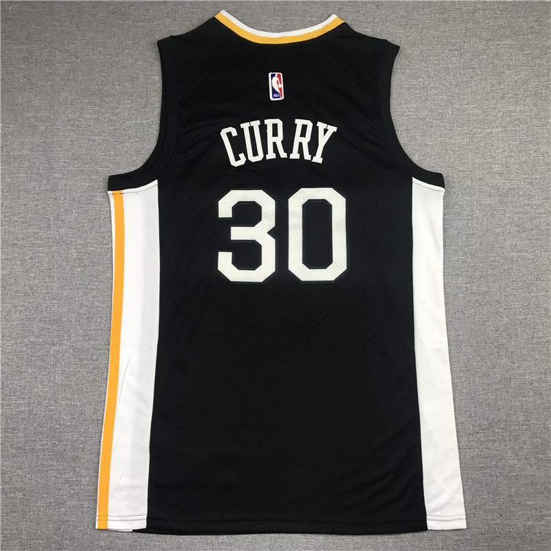 Men's Golden State Warriors Stephen Curry #30 Black Fast Break Replica Jerseys
