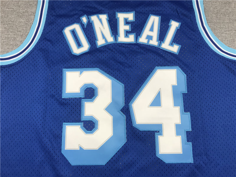 Men's Los Angeles Lakers Shaquille O'Neal Blue Hardwood Classics Swingman Jerseys