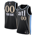 Men's Atlanta Hawks Black 2023/24 Custom Swingman Jerseys - City Edition