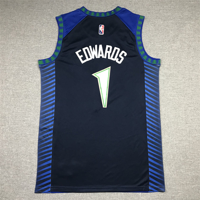 Men's Minnesota Timberwolves Anthony Edwards Blue/Navy Swingman Jerseys