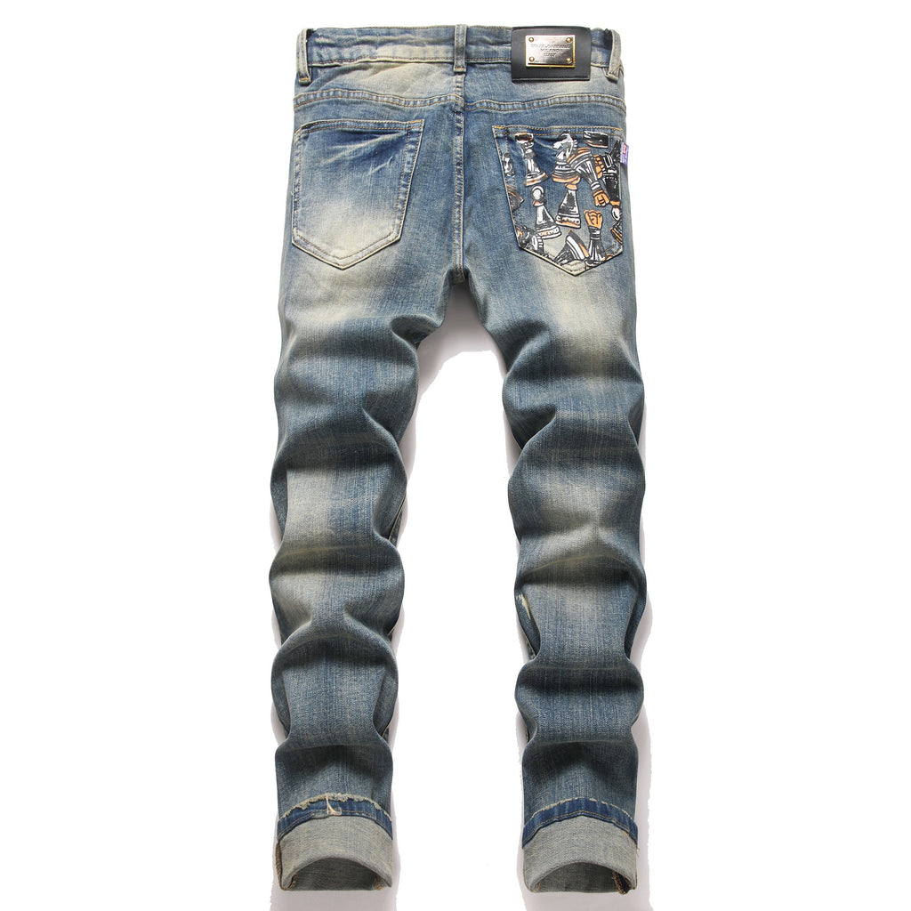 Dolce & Gabbana DG VIBE3 Embroidered Logo Slim Fit Jeans