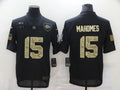 Men's Kansas City Chiefs #15 Patrick Mahomes Black Game Player Jerseys