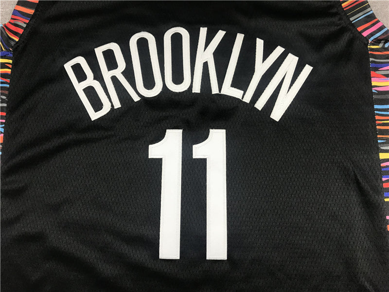 Men's Brooklyn Nets Kyrie Irving #11 Black Swingman Jerseys - City Edition
