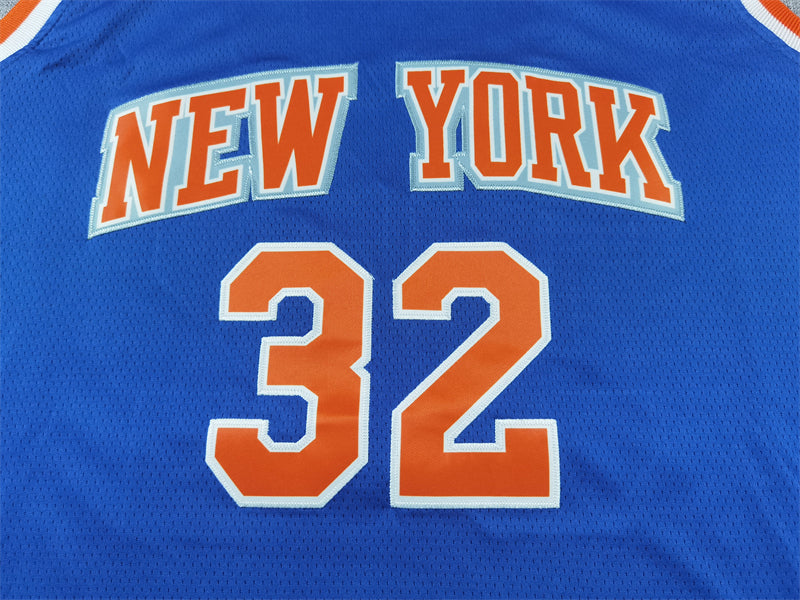 Men's New York Knicks Karl-Anthony Towns #32 Blue Swingman Jerseys - Icon Edition