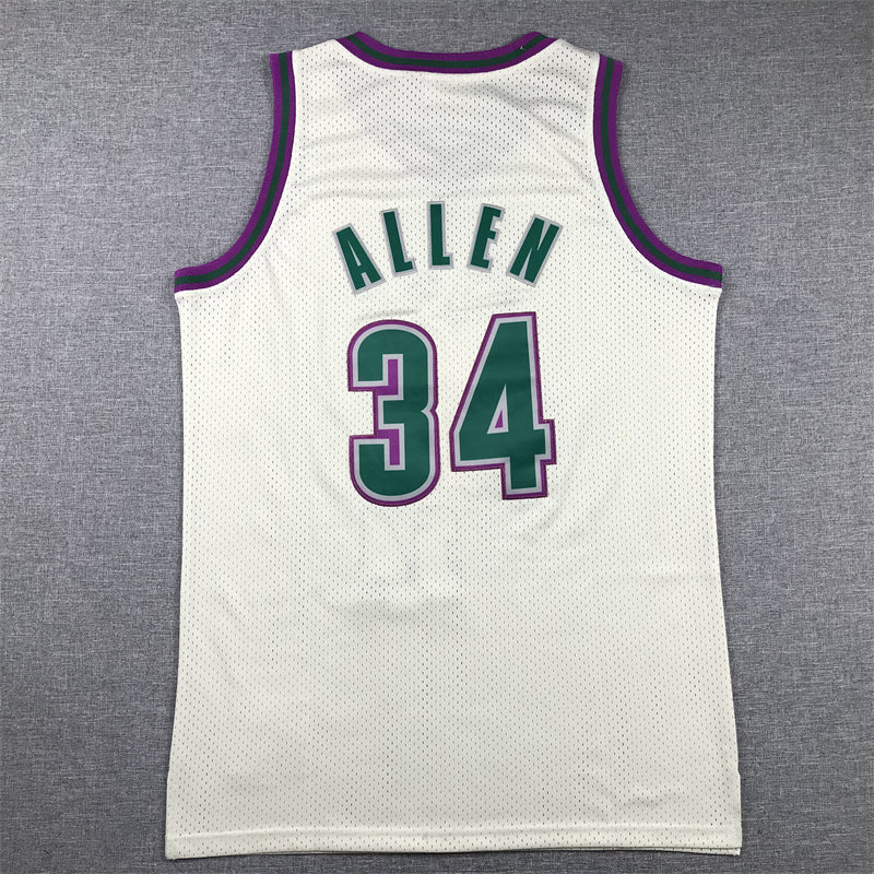 Men's Milwaukee Bucks Giannis Antetokounmpo #34 Cream Chainstitch Swingman Jerseys