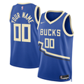 Men's Milwaukee Bucks Royal 2024/25 Custom Swingman Jerseys - City Edition