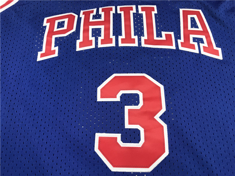 Men's Philadelphia 76ers Allen Iverson #3 Royal Swingman Jerseys