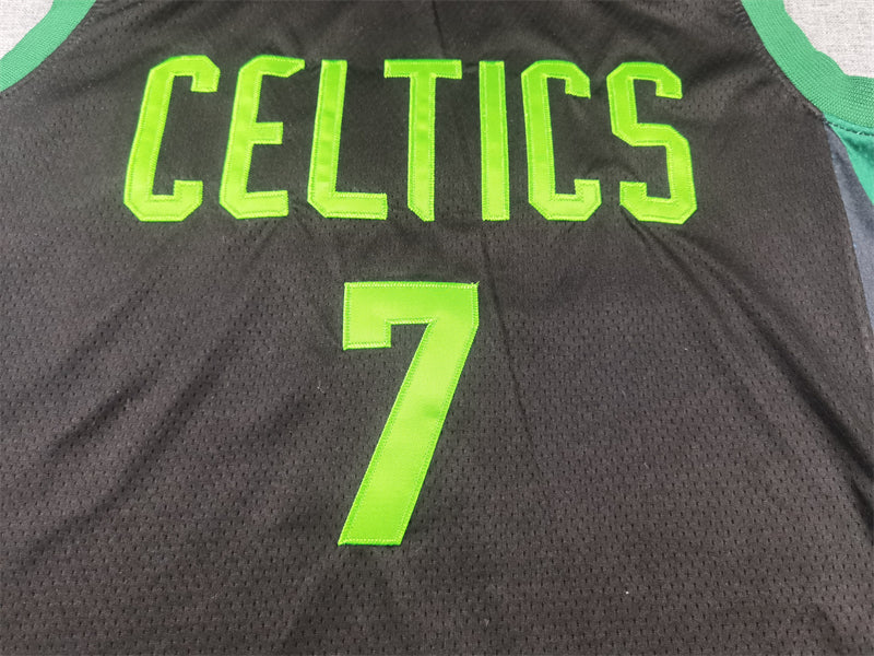 Men's Boston Celtics Jaylen Brown #7 Black 2024/25 Swingman Player Jerseys - City Edition