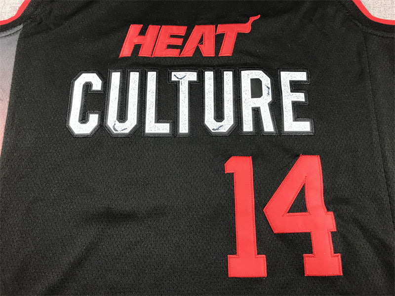Men's Miami Heat Tyler Herro #14 Black 2023/24 Swingman Jerseys - City Edition