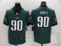 Men's Philadelphia Eagles Jordan Davis #90 Midnight Green Game Jerseys