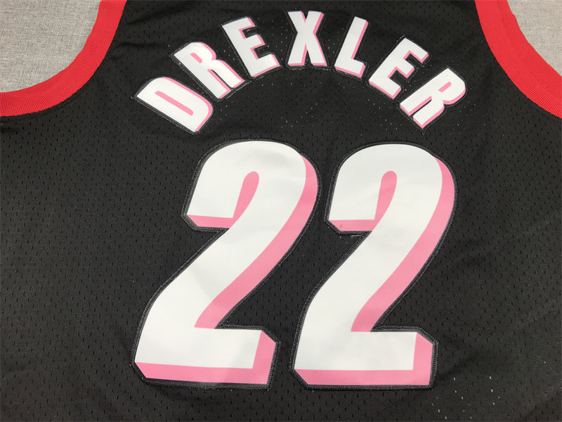 Men's Portland Trail Blazers Clyde Drexler #22 Black 1991-92 Hardwood Classics Swingman Jerseys