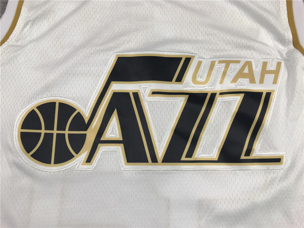 Men's Utah Jazz Donovan Mitchell #45 White Swingman Jerseys