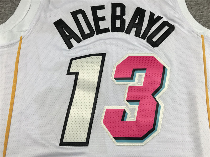 Men's Miami Heat Bam Adebayo #13 White 2022/23 Swingman Jerseys - City Edition