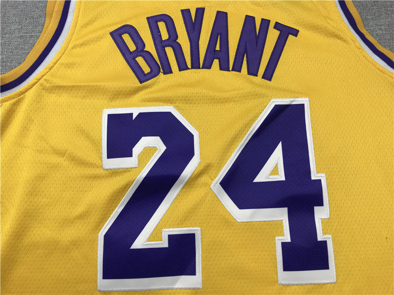 Men's Kobe Bryant Los Angeles Lakers #24 NBA Classics Retro Jerseys - Yellow