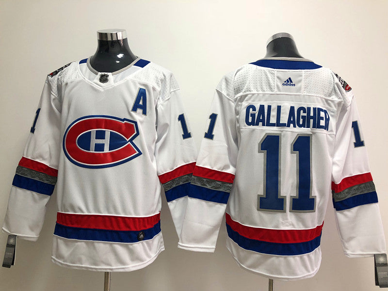 Men's Montreal Canadiens Brendan Gallagher #11 White Player Jerseys
