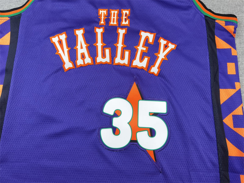 Men's Phoenix Suns Kevin Durant #35 Purple 2024/25 Swingman Player Jerseys - City Edition