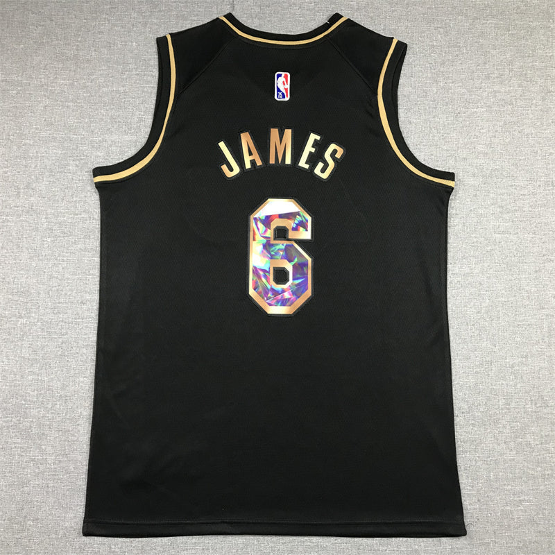 Men's Los Angeles Lakers LeBron James #6 Black Swingman Player Jerseys