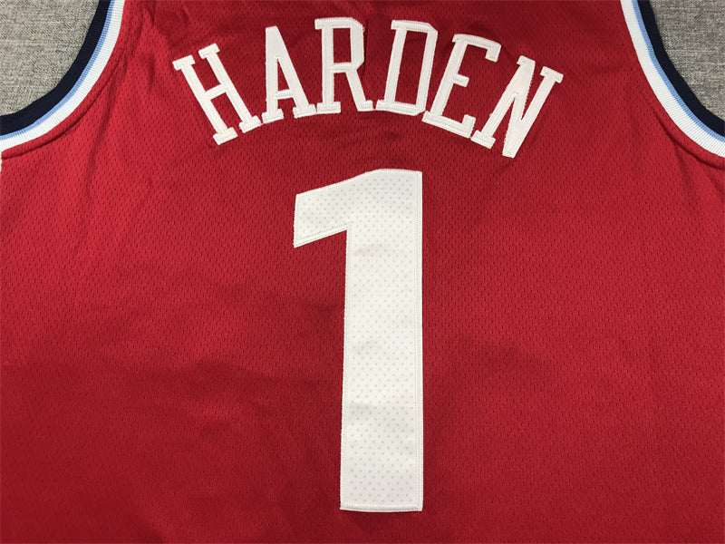Men's LA Clippers James Harden #1 Red Swingman Player Jerseys